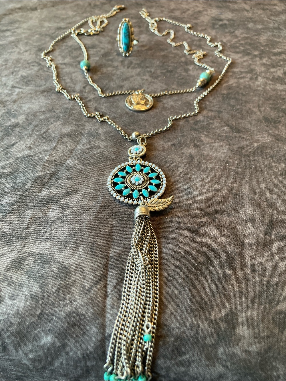 Southwestern Necklace & Ring Set